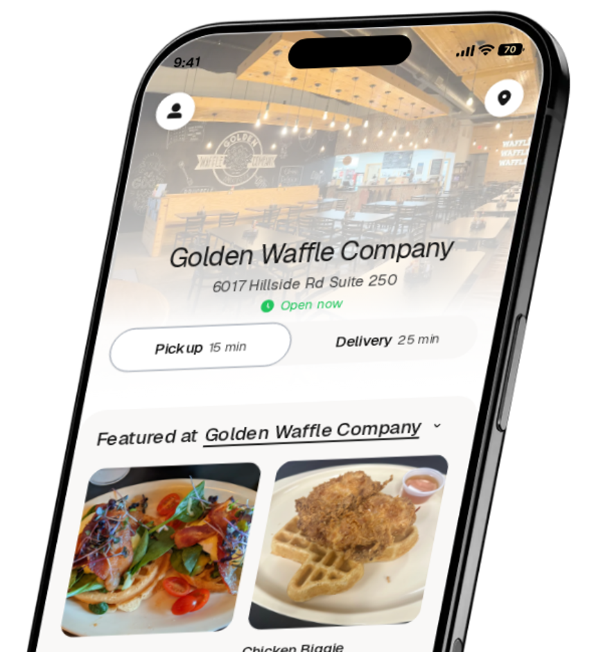 Golden Waffle Company app preview