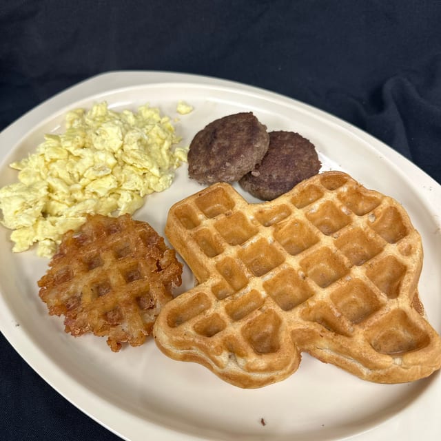 Waffle Breakfast Plate.