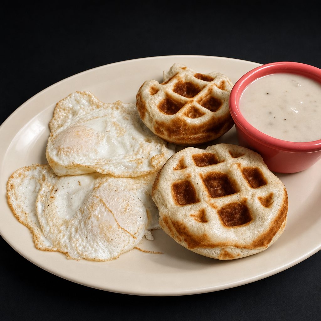 Golden Biscuits Gravy with Eggs.