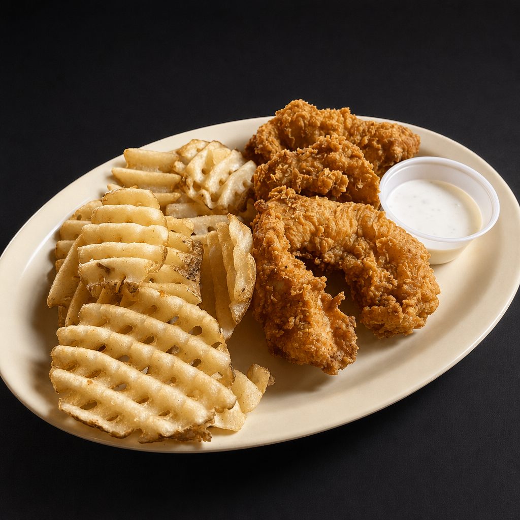 Kids 2 Pieces Chicken Strips & Fries.