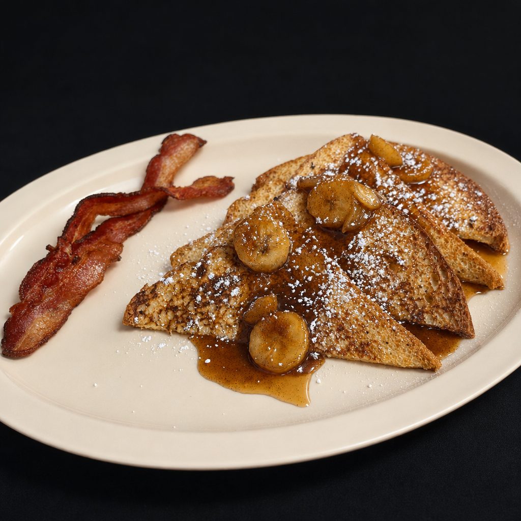 Bananas Foster French Toast Plus.