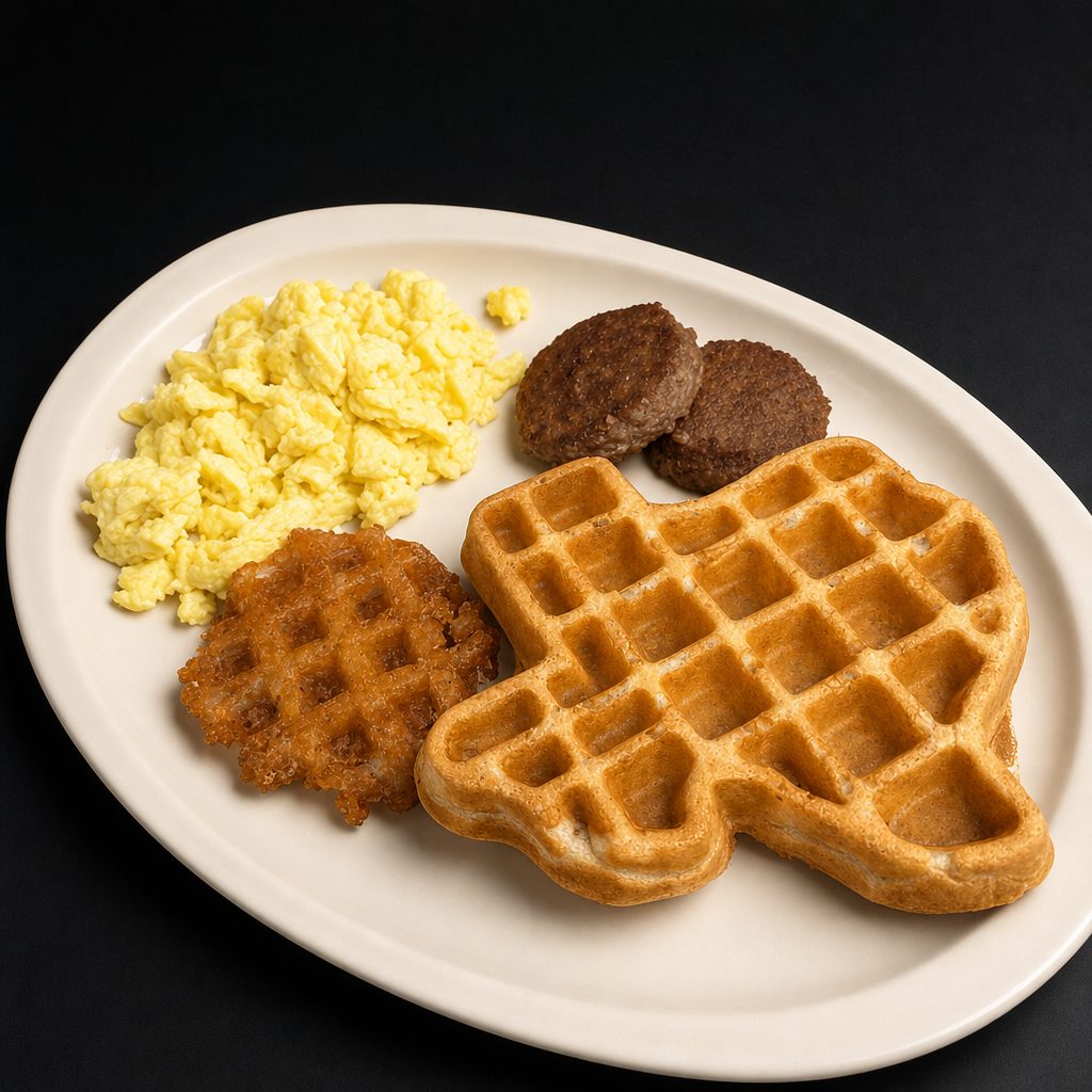 Waffle Breakfast Plate.
