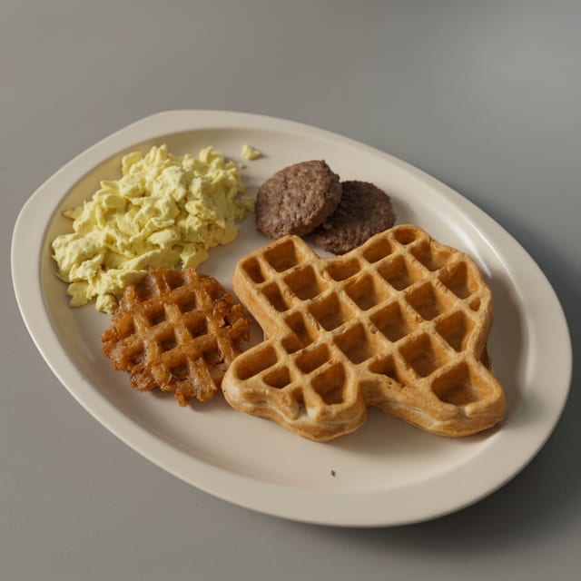 Waffle Breakfast Plate.
